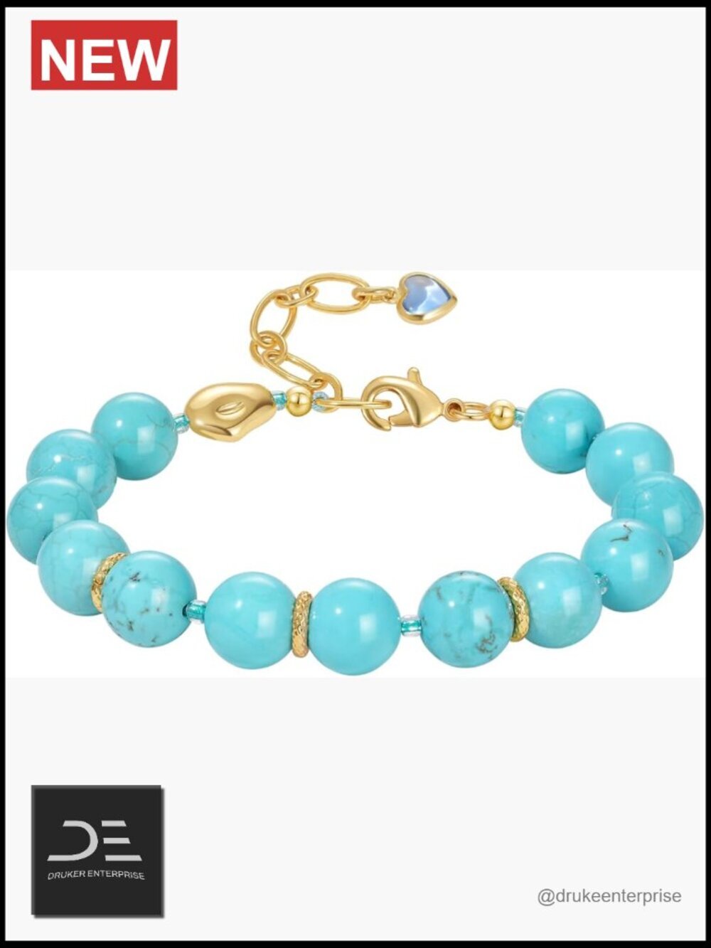 Natural Stone Beaded Bracelet, Adjustable, Handmade Boho Summer Jewelry